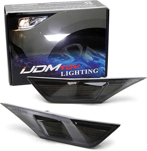 iJDMTOY Kit de luz de marcador lateral frontal LED de lente ahumada compatible con Honda Civic 2016-2021 alimentado por LED 90-SMD reemplazo de las