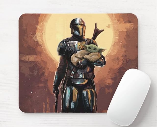 The Mandalorian Yoda 4k Together Mice Mouse Pad Mat Pad 5mm Computer PC Accessories