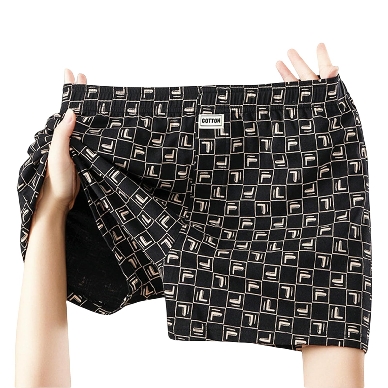Bokserki męskie bielizna w kratę Mid-Rise Bokserki Slipy 40 liczb bawełna luźne cienkie oddychające bokserki 3-pak niebieskie 2XL