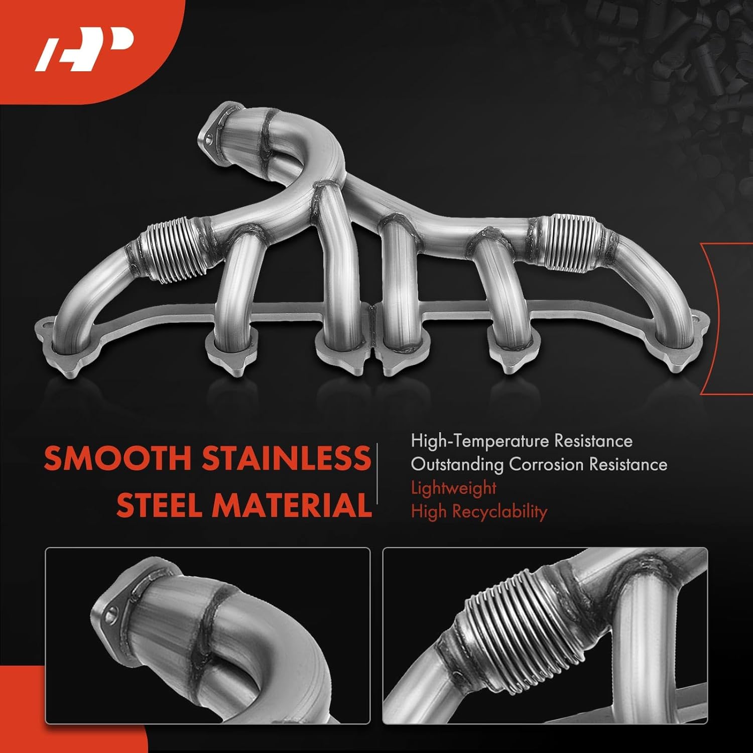 A-Premium [L6 4.0L] Engine Exhaust Manifold Kit W/Gaskets Compatible with Jeep Grand Cherokee 1993-1998, Wrangler 1991-1995 1997-1999, Cherokee 1991-1999, Comanche, TJ, Replaces 33007072, 4883385