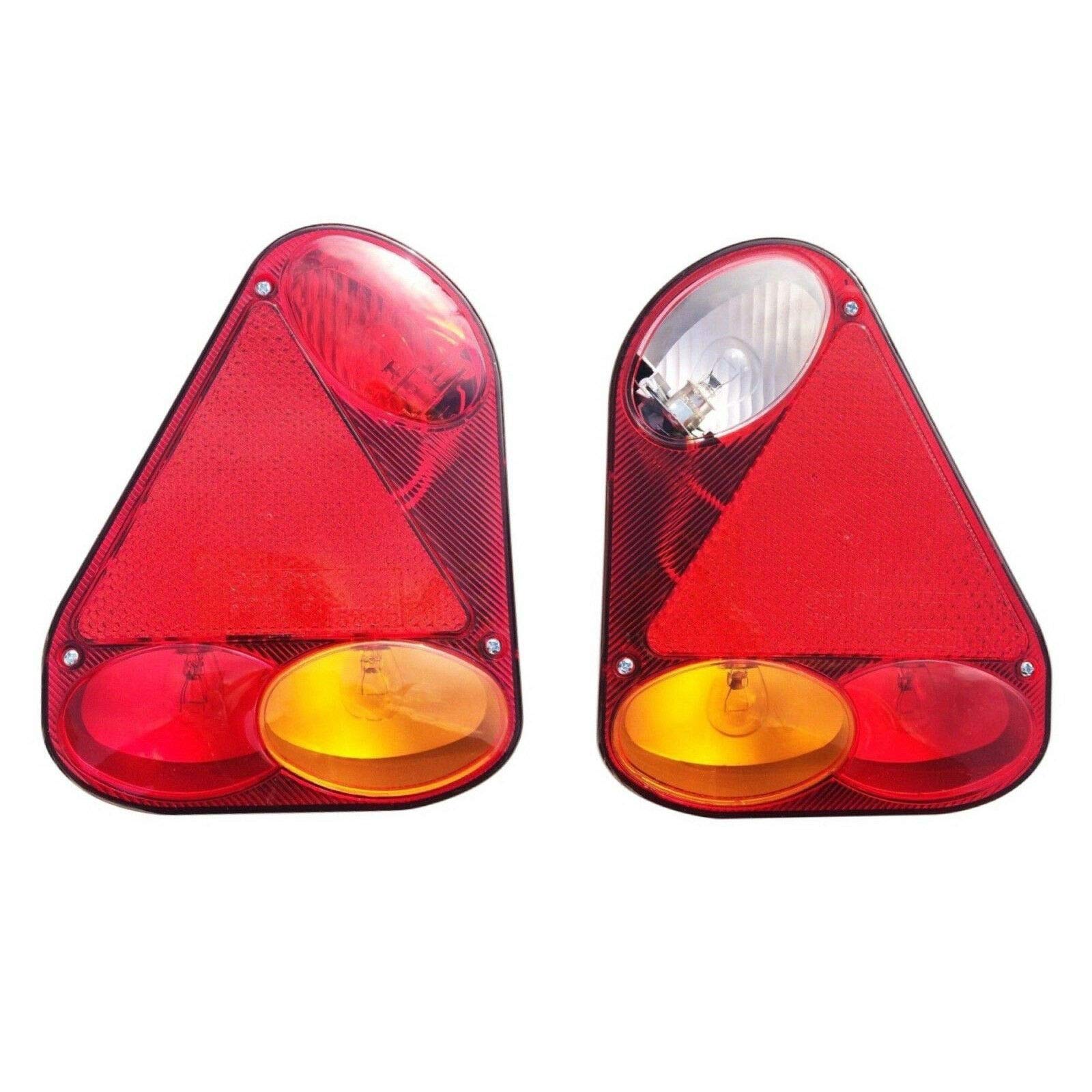2 luces traseras 12/24 V para camiones y coches, con bombillas de bayoneta de 9 m, 13 polos, arnés de cables