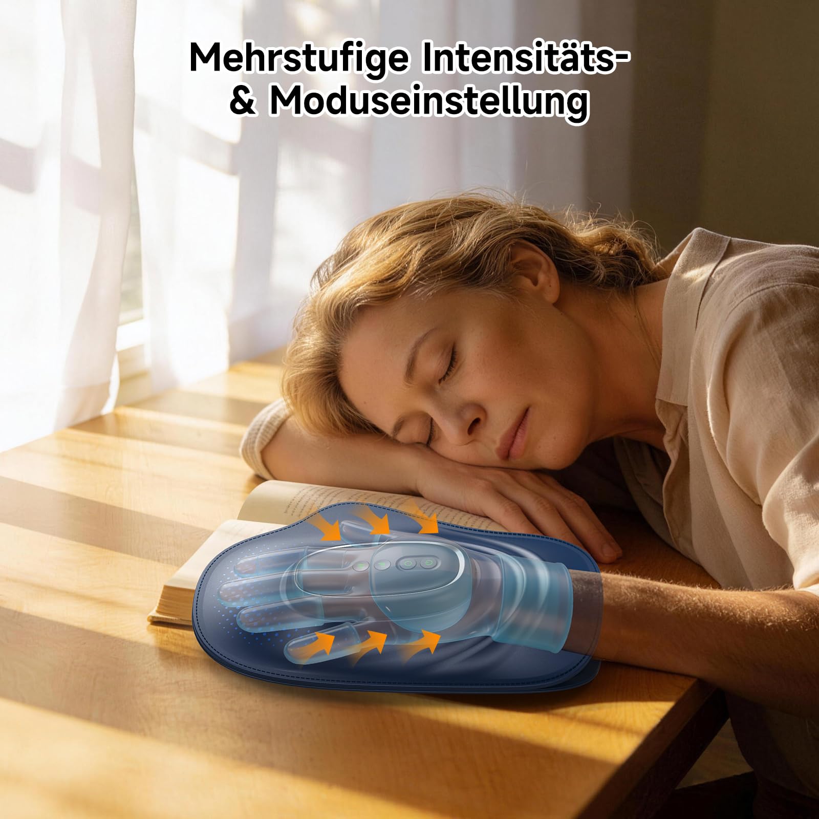 Handmassagegerät mit Wärme und Kompression - 3 Massage | Hand Massagegerät Elektrisch 3 Temperaturen 3 Presse Ebenen Wiederaufladbarer - Geschenk für Männer und Frauen