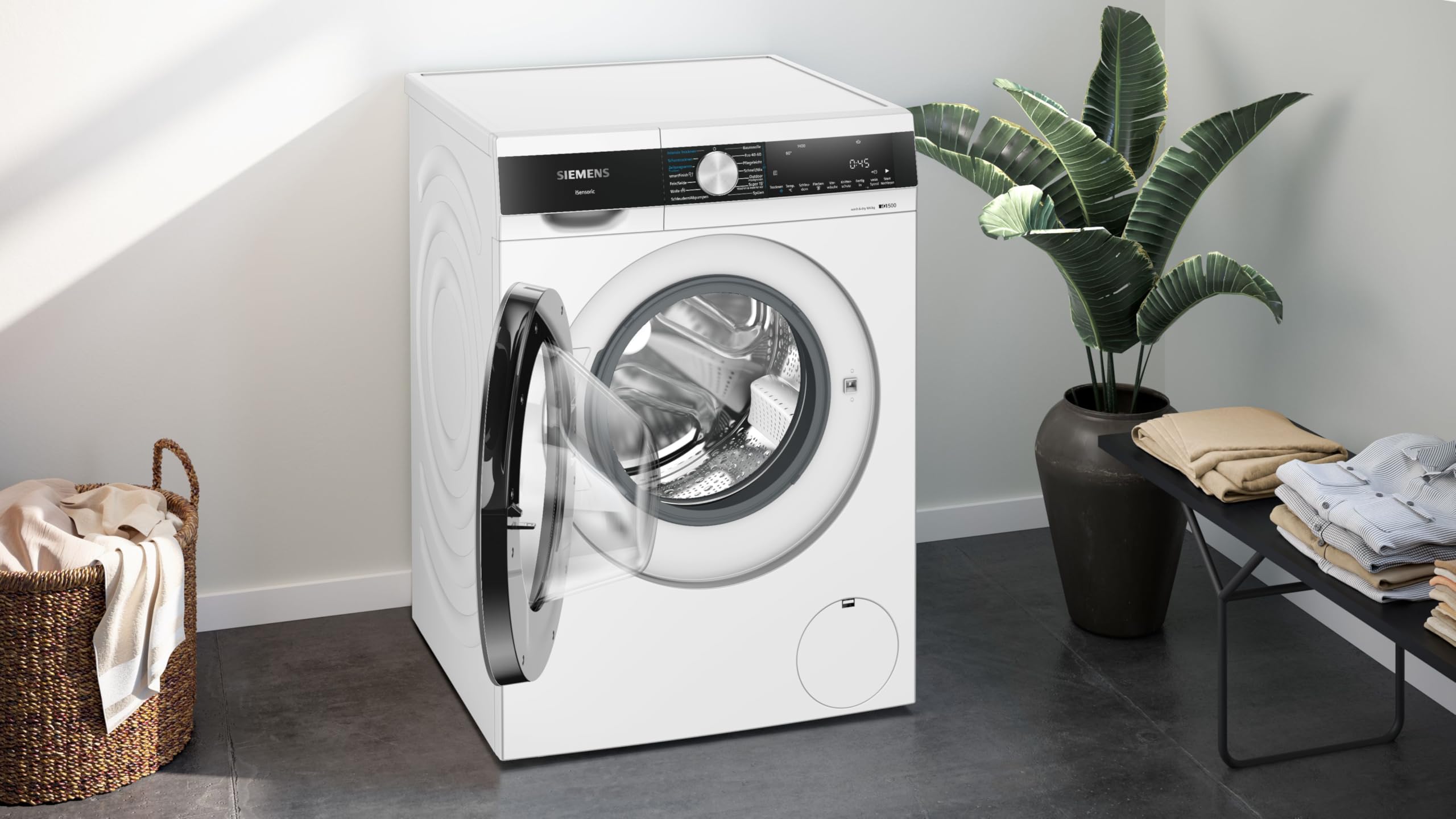 Siemens iQ500 WN44G242 Waschtrockner 9/6 kg waterPerfect Plus Antiflecken-System smartFinish autoDry iQdrive Wash & Dry 60 aquaStop