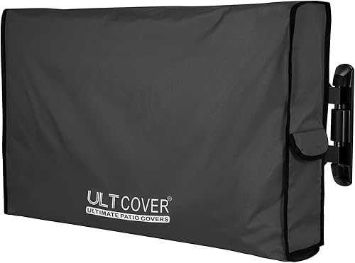 ULTCOVER Funda impermeable para televisores de exterior de pantalla plana de 28 a 32 pulgadas, cubre también los elementos de montaje y los