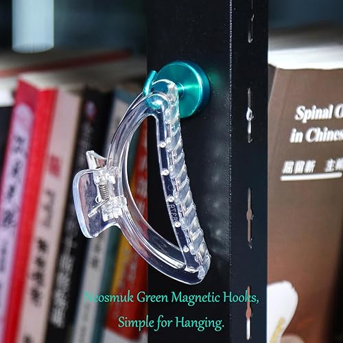Vista 137 de NEOSMUK - Ganchos magnéticos de alta resistencia con imanes extrafuertes para colgar en refrigerador, crucero, cabinas o parrilla, color blanco