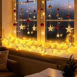 Willow Vine Lights for Window Frame: 7.9Ft Christmas Decorations Willow ...