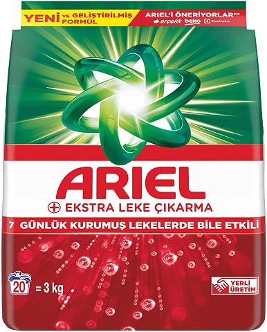 Ariel Ekstra Leke Çıkarma Beyazlar Toz Çamaşır Deterjanı 3 Kg 20 Yıkama