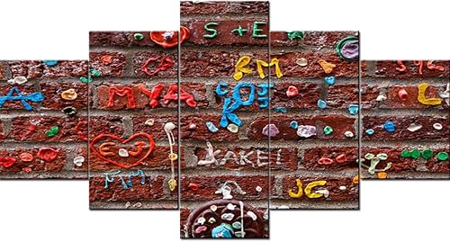 Vista 271 de Paisaje de 5 piezas pintura sobre lienzo