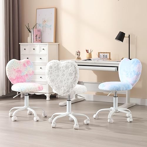 Miniatura 8 de DM Furniture Silla de escritorio con diseño de mariposa para niños, silla de estudio para niñas, estudiantes, silla de computadora, silla de oficina