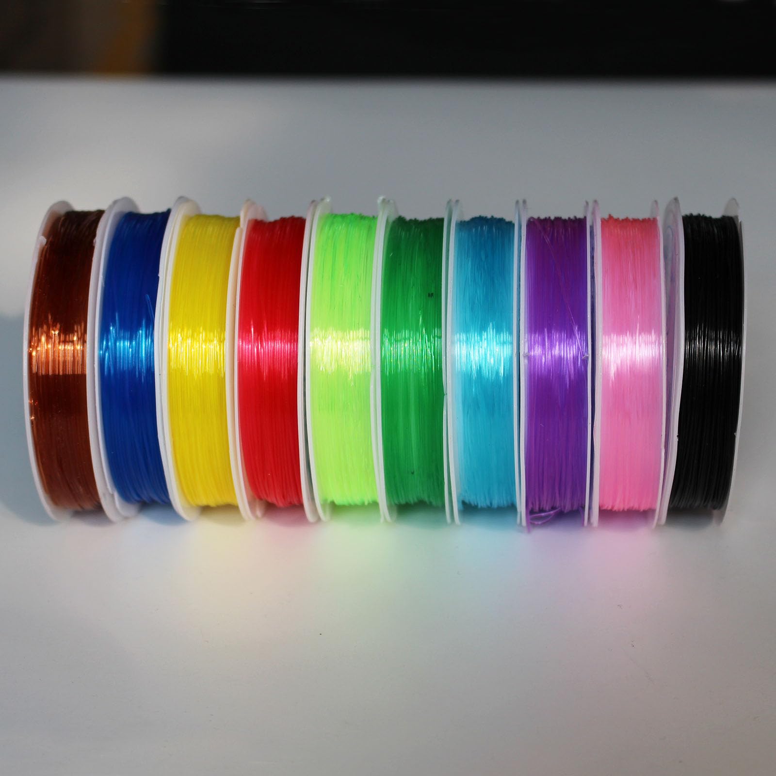 Tigofly 10 pcs 0.6mm(0.024inch) Fly Tying Rib Round Larvae Nymph Ribbing Clear Stretch Body Fly Tying Line Thread Materials