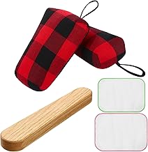 5 Pieces Tailor's Ham Seam Roll Tailors Hard Wood Tailors Clapper Bundle Protective Ironing Scorch Mesh Ironing Pressing and Molding Darts Curved Seams Tailors Clapper Professional Pressing Tools