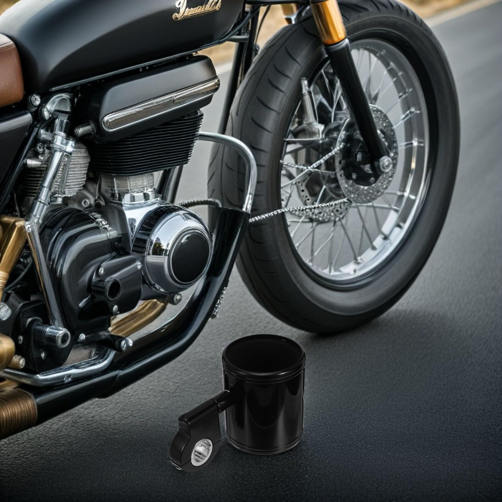 Schwarz Motorrad Flaschenhalter Am Lenker 22/25/32mm