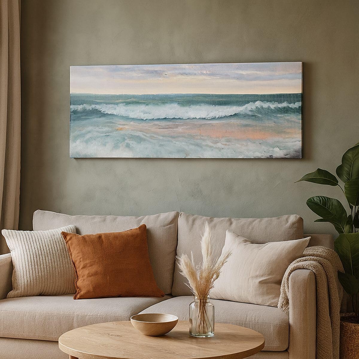 Stampe da Parete Moderne 160x50 cm Quadro su Tela Paesaggi Marino - 5389 | Paesaggio Mare Costa Quadro Decorativo XXL 1 pezzo Soggiorno Camera da Letto Arte da Parete Decorazione da Parete ARTTOR