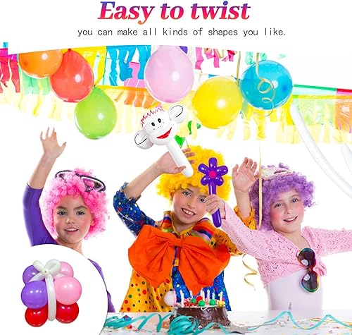 Miniatura 6 de Globos largos de alta calidad, 260 globos giratorios de animales, globos mágicos para cumpleaños, niños, boda, fiesta, suministro, 100 unidades