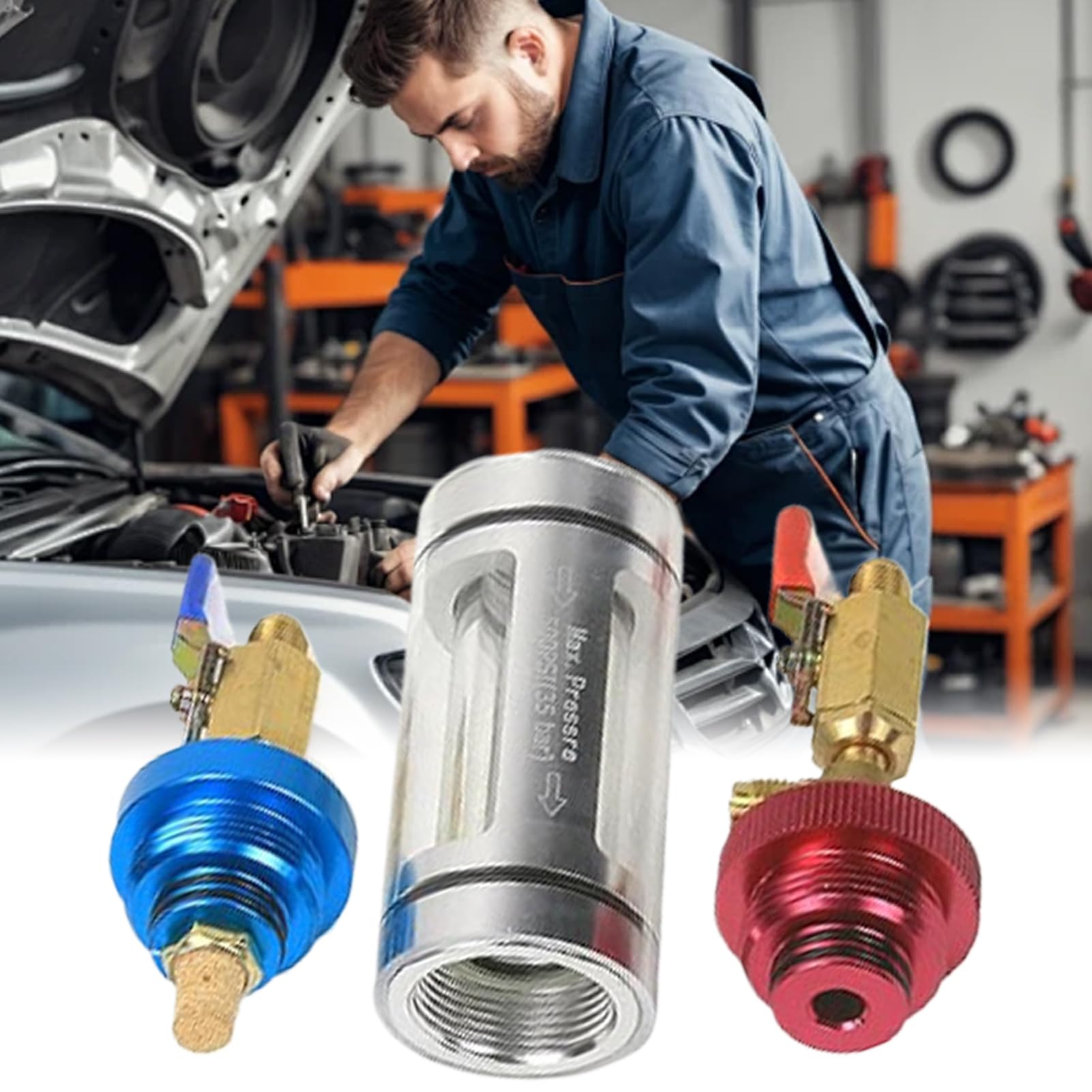 AC Ölanalysator - Tragbarer Kühlmittelöltester für R134A/R1234YF Systeme | Erkennt Ölstand und Säureverschmutzung, SchnellwartungPartikelblockierung