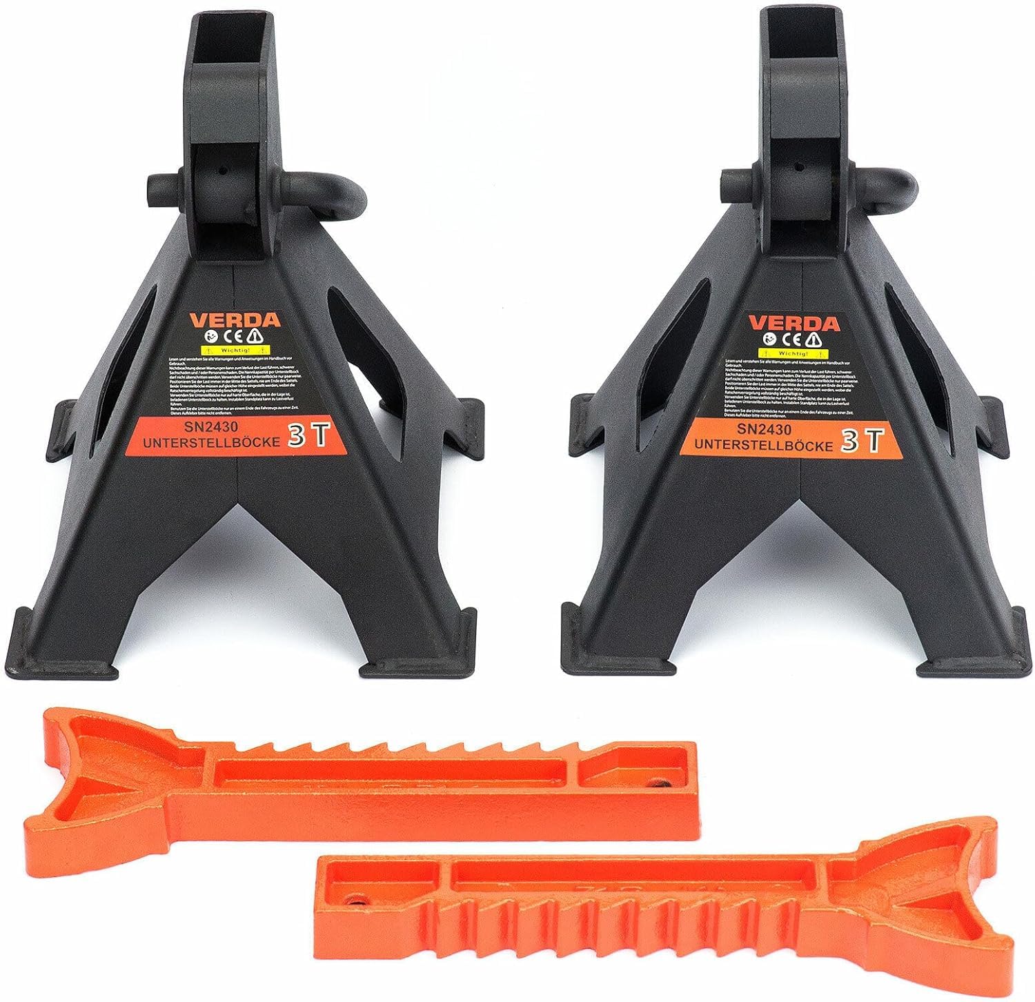 2 chandelles de Levage 3 t, Hauteur réglable 295–425 mm – Paire de Supports de Voiture – Modèle au Choix – Chandelles d'atelier Professionnelles