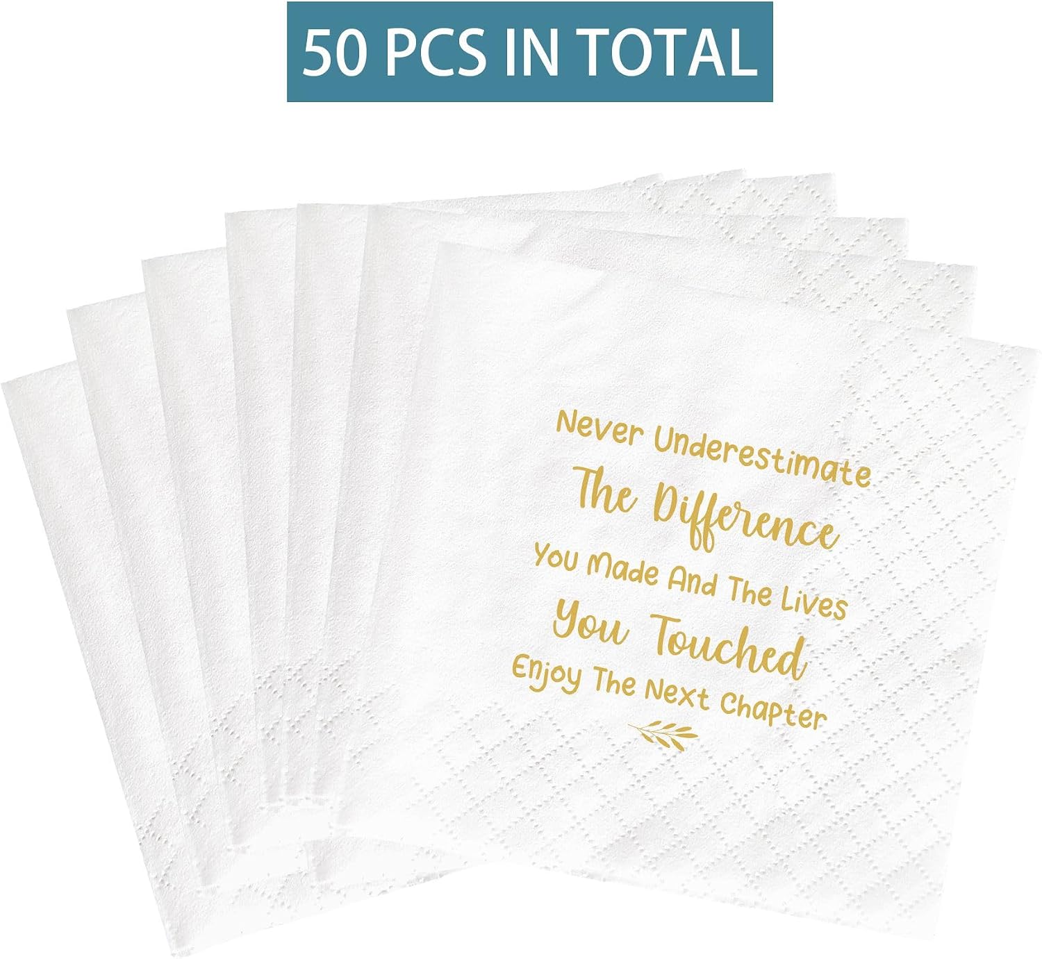 Going Away Party Supplies Favors Gifts Decorations - Retirement & New Job Napkins for Coworker, Boss, Leader, Friends (4.5 x 4.5 In, 50 Pcs)