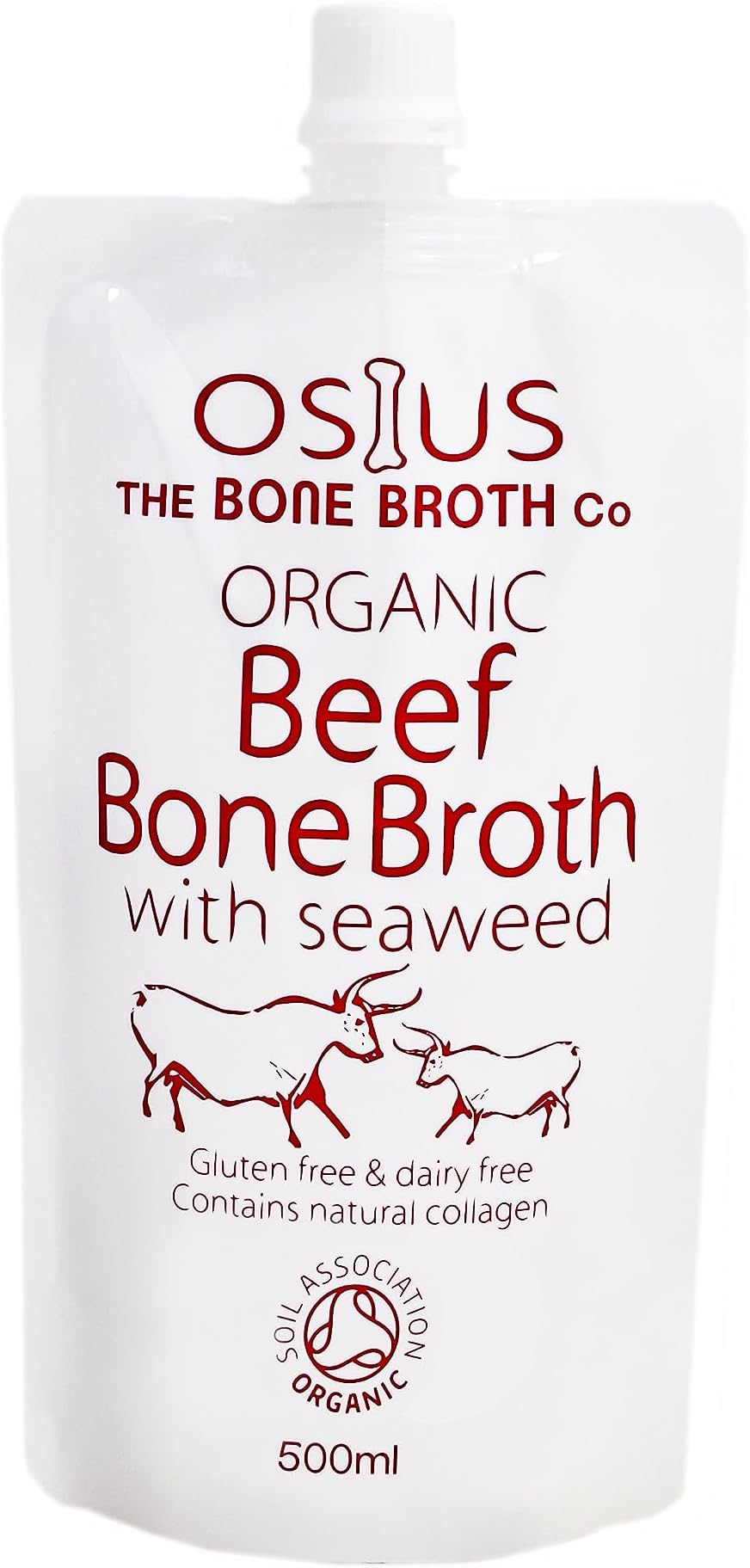 Osius Organic Beef Bone Broth with Seaweed | 500ml - Pack of 5