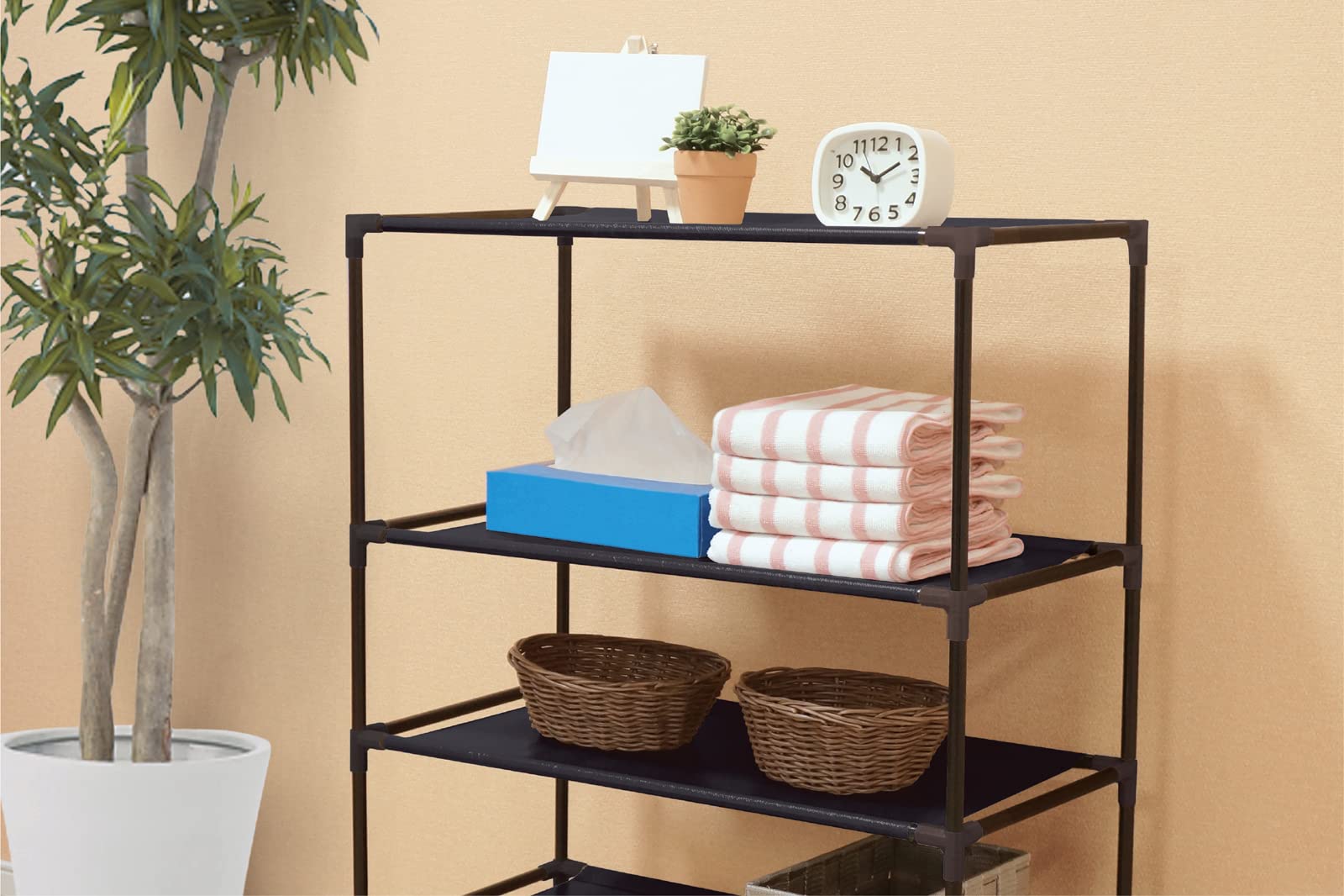 Amazon｜HAC 8段マルチラック HAC-1608 ブラック 約W57×D28×H141cm