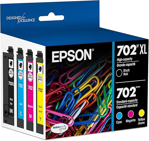 Miniatura 7 de Epson T702XL120 DURABrite cartucho de tinta de capacidad ultra-alta, Negro Negro -,Magenta,Paquete combinado negro y color.,Cian,Amarillo