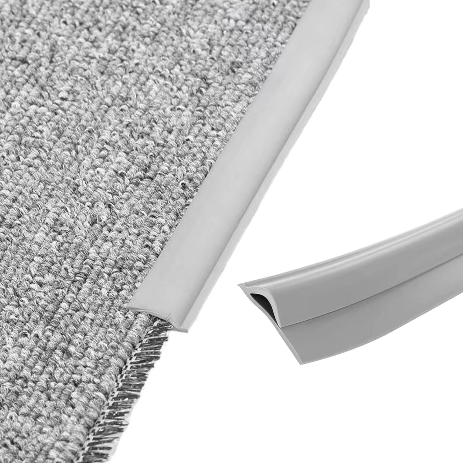 Modanatura Autoadesiva Per Tappeti In PVC - Striscia Di Transizione Per Pavimenti In Legno E Piastrelle - Tagliabile E Impermeabile (Bianco, 8 M)