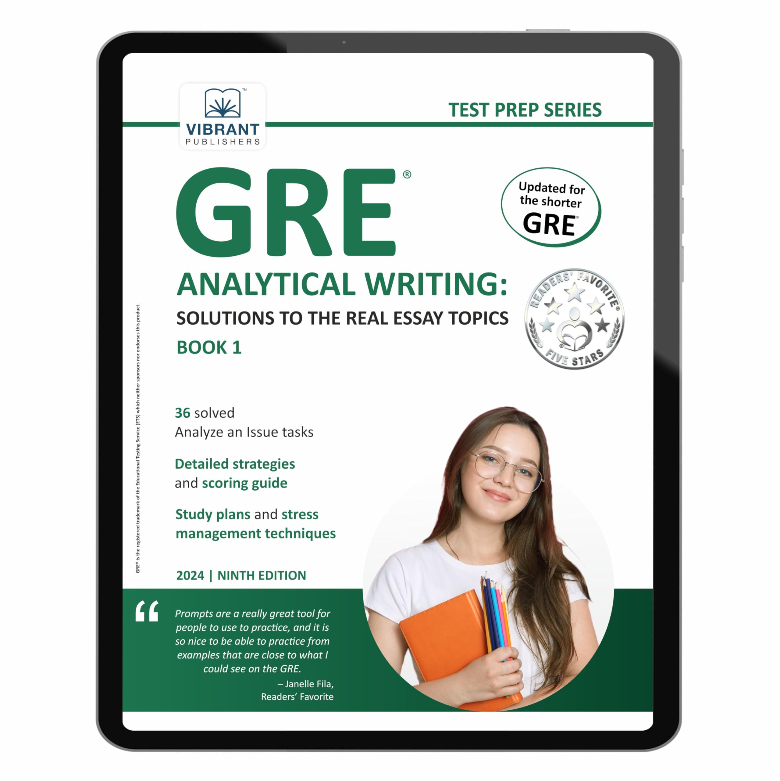 GRE Analytical Writing: Solutions to the Real Essay Topics β Book 1 | 36 Solved Analyze an Issue Essays, Scoring Guide, Strategies & Online Study Plans for the Shorter GRE 2025 4