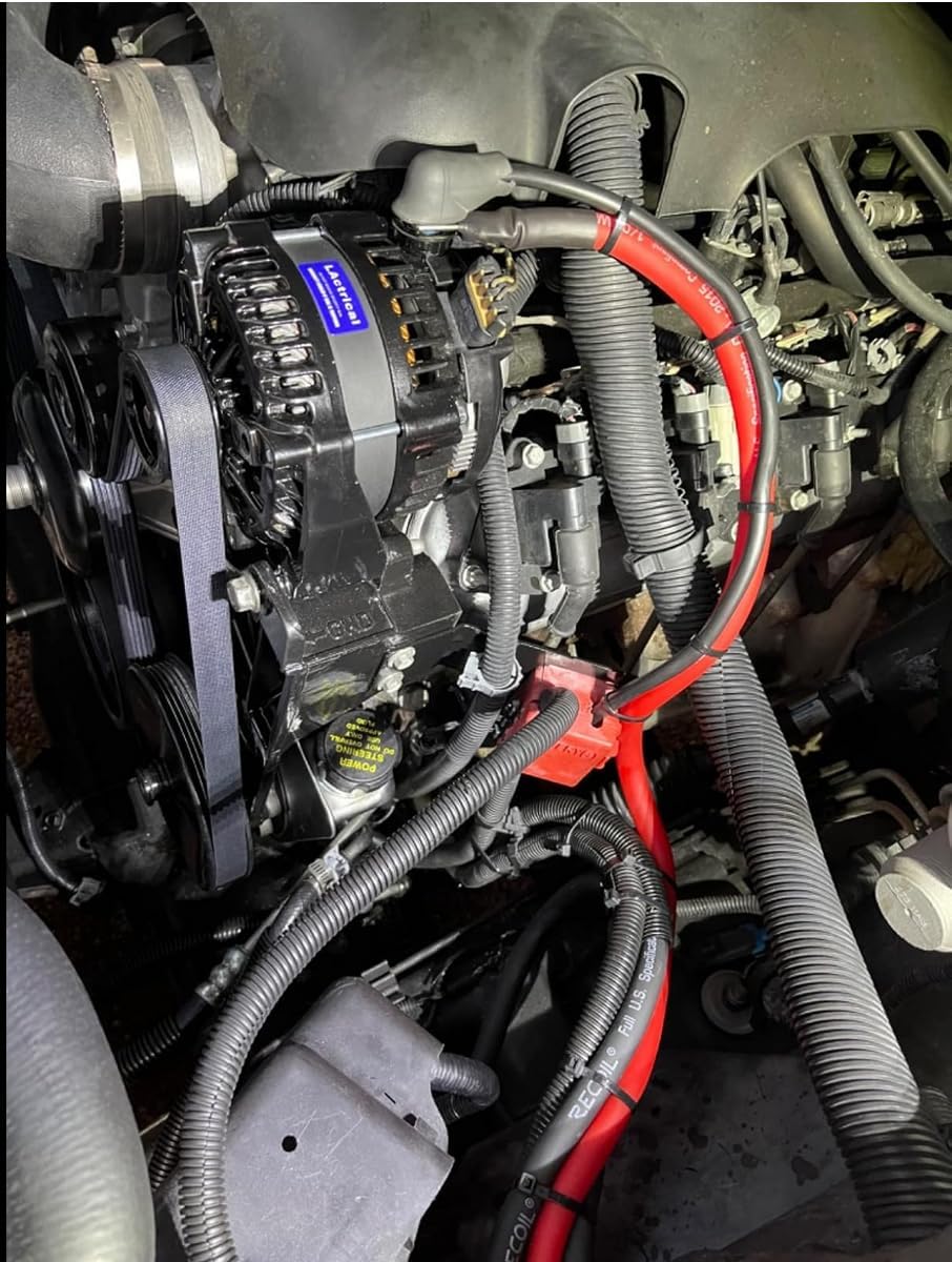 Black High Output 300 Amp Alternator 6 Phase Hairpin compatible with Chevy Chevrolet Trailblazer Suburban Avalanche 5.3L 8.1L 00 2000 01 2001 02 2002 03 2003 04 2004 05 2005 06 2006 300A