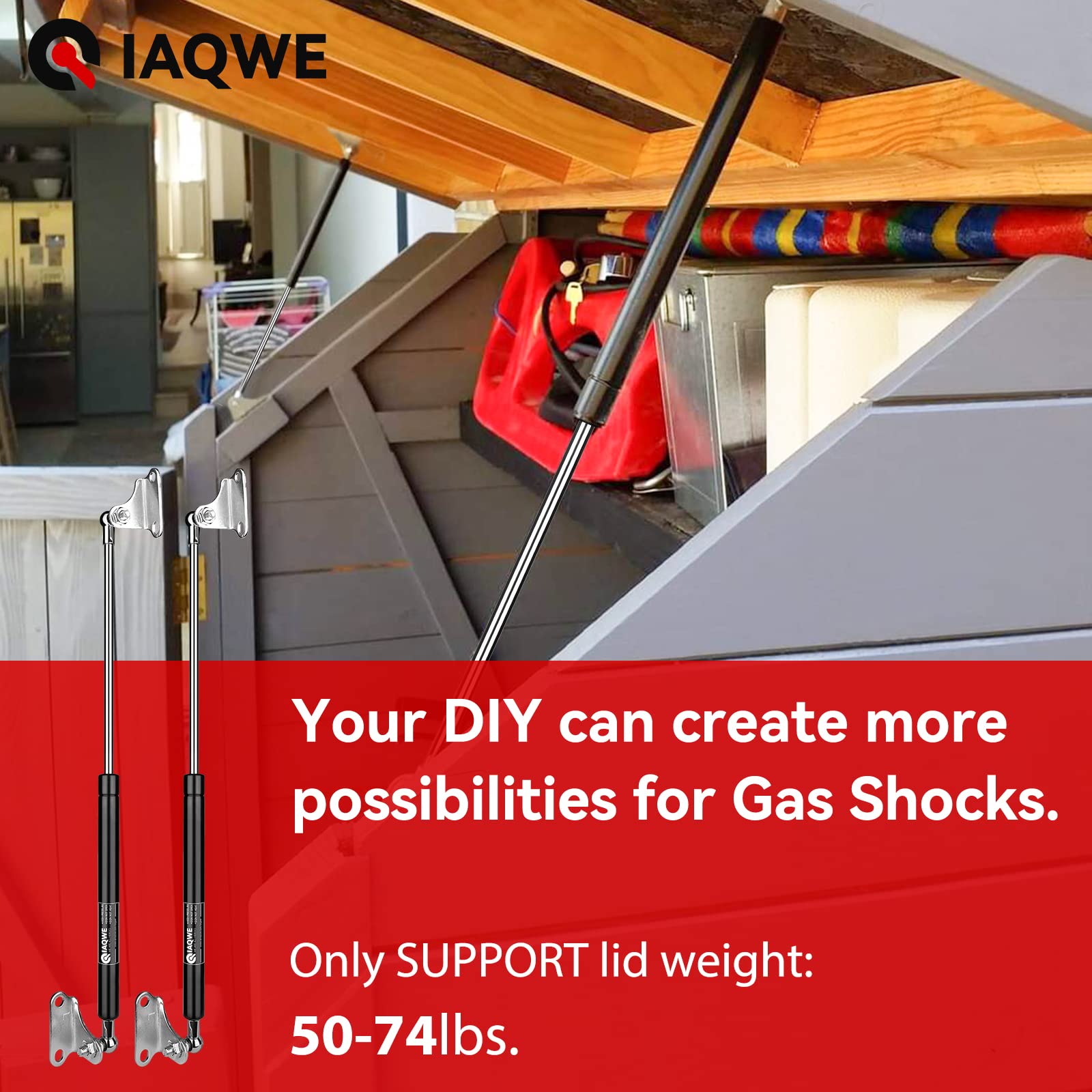 15inch 80Lbs 356N Gas Strut Support For Leer Truck Camper Shell Topper C16- 15067 - View #2