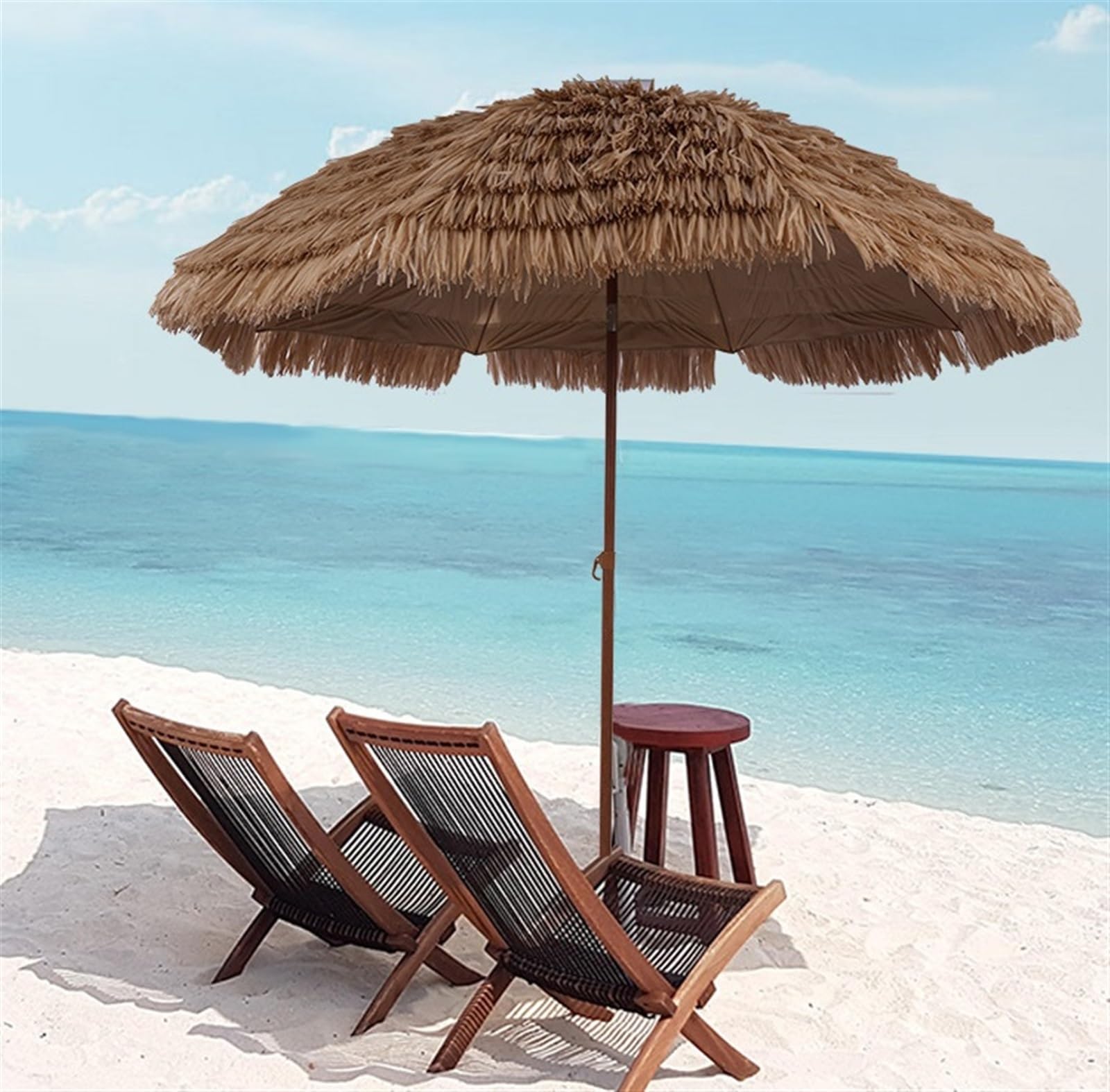 Parasol Ogrodowy Parasol Balkonowy Parasol Ogrodowy Imitujący Parasol Ze Słomy Parasol Pokryty Strzechą Na Plażę Na Zewnątrz Bez Podstawy Parasol Plażowy