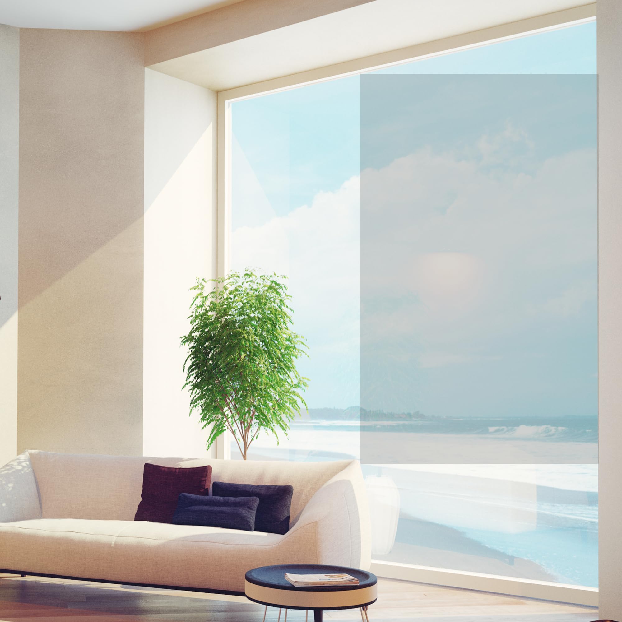 Film de protection solaire de grandes fenêtres d'isolation thermique + Gradations de haute qualité Nano Carbon Teinté Anti UV efficacité thermique confidentialité contrôle chaleur adhésif (Transparent