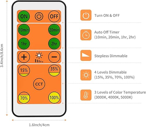 Miniatura 2 de LED Wall Mount Light with Remote Control for Reading Books in Bed, White Flexible Bedside Reading Lamp for Bedroom, Stepless Dimmable, 3X Lighting