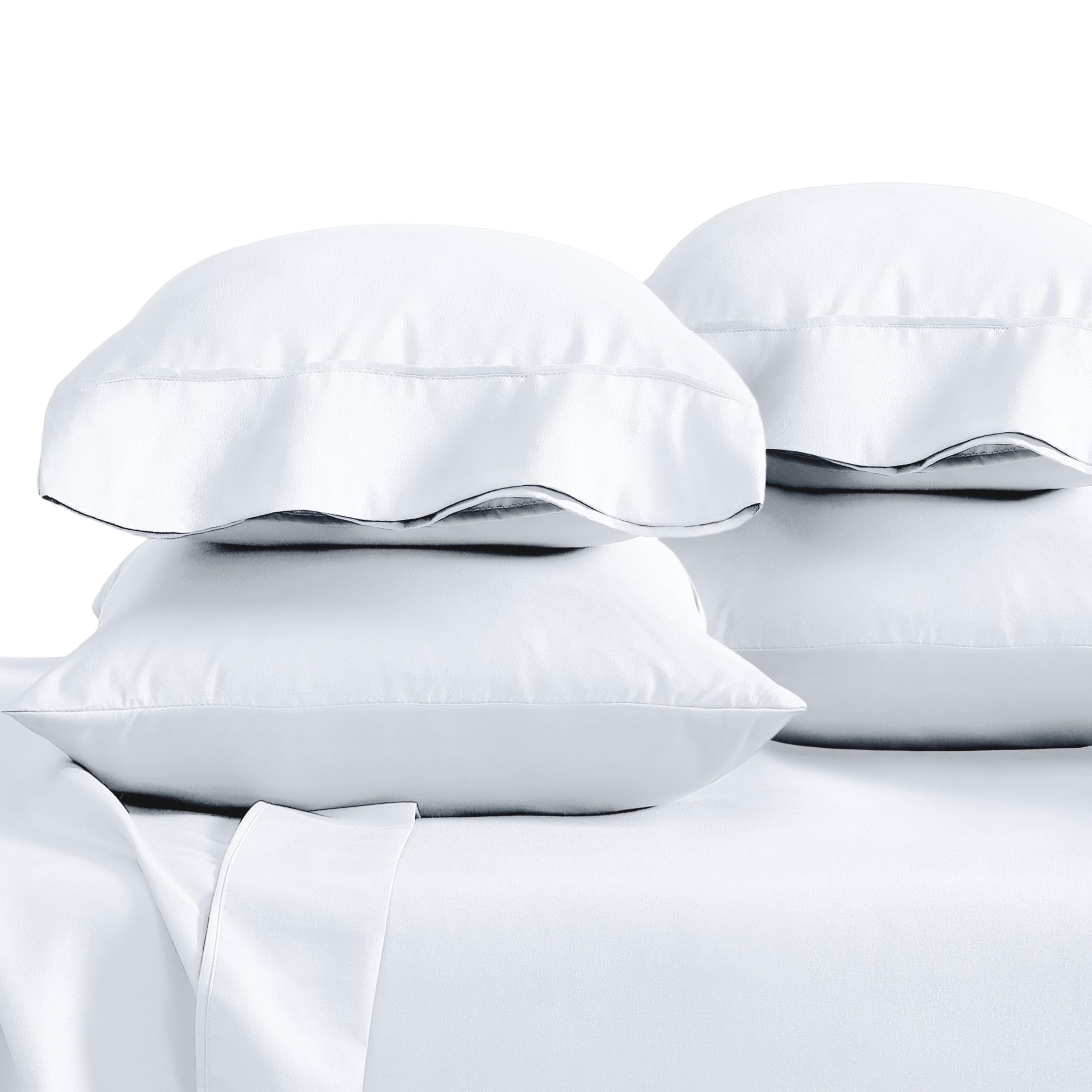 Bare Home Pillowcases Open End (Standard 4 Pack, White)