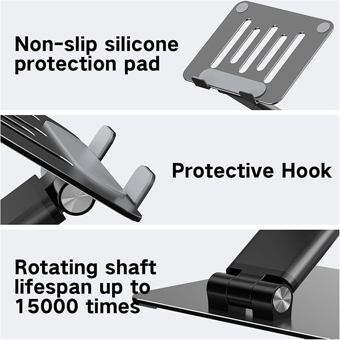 Soporte Ajustable para Notebook Metal Plegable Ventilado 10-17.3" miniatura 7