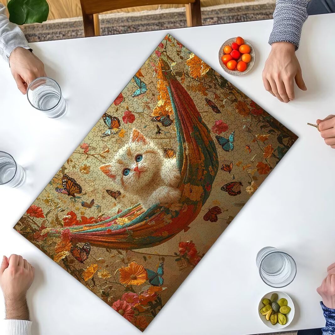 Puzzle 5000 elementów, puzzle dla kotów, rozmiar: 157 x 106 cm, prezent dla
