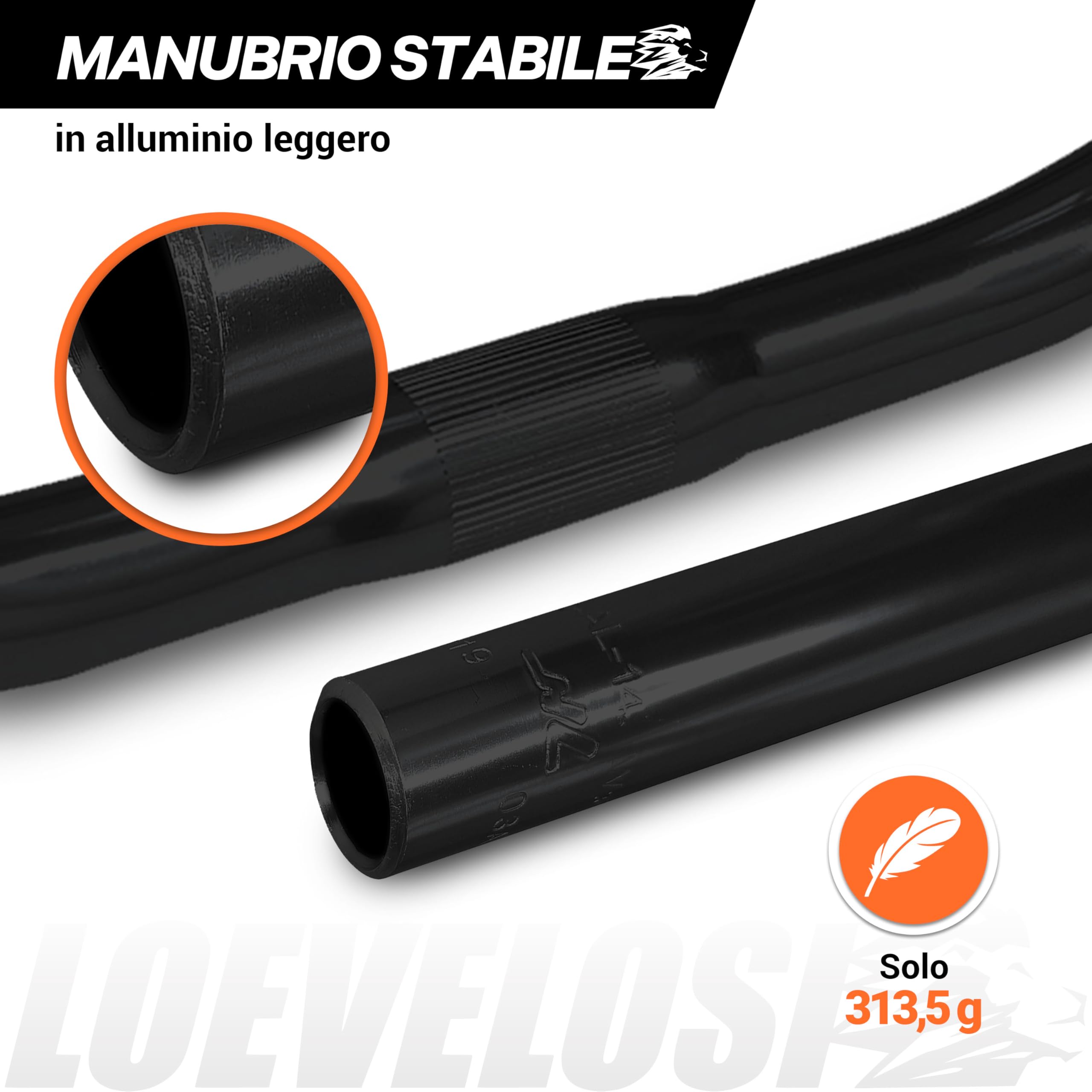 Manubrio per bicicletta da città, 25,4 mm, ergonomico, per bici da donna e uomo, manubrio in alluminio nero, retrò, per uomo e cruiser, larghezza
