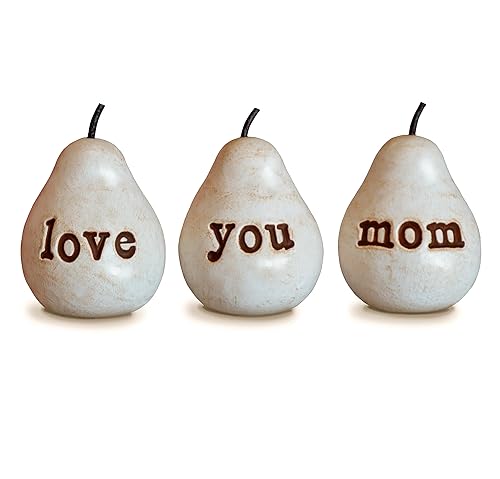 Gift for Mom, White Love You Mom Pears, Birthday Mother's Day gift, Perfect Present for Mothers of all ages