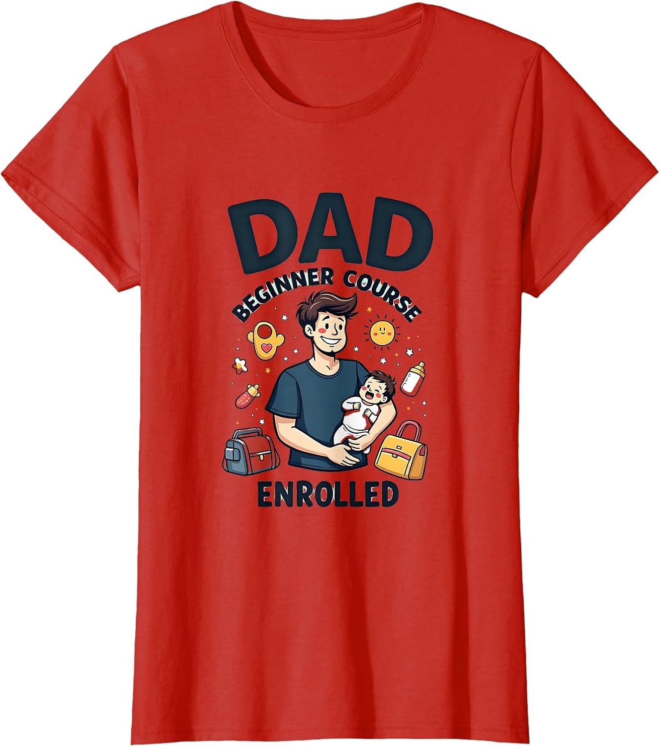 Dad Beginner Course Enrolled New Parent Design T-Shirt
