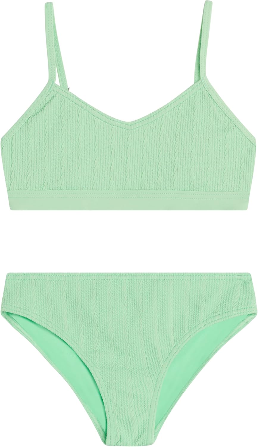 Kanu Surf Girls' Willow V-Neck Bikini Beach Sport 2-Piece Swimsuits
