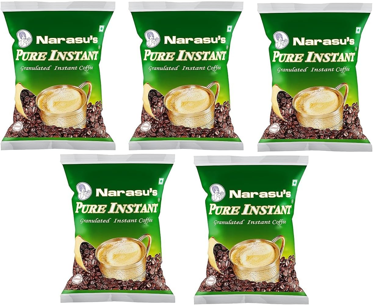 Narasus Coffee Pure Instant Coffee Ground Packet (50Gms) - Pack of 5