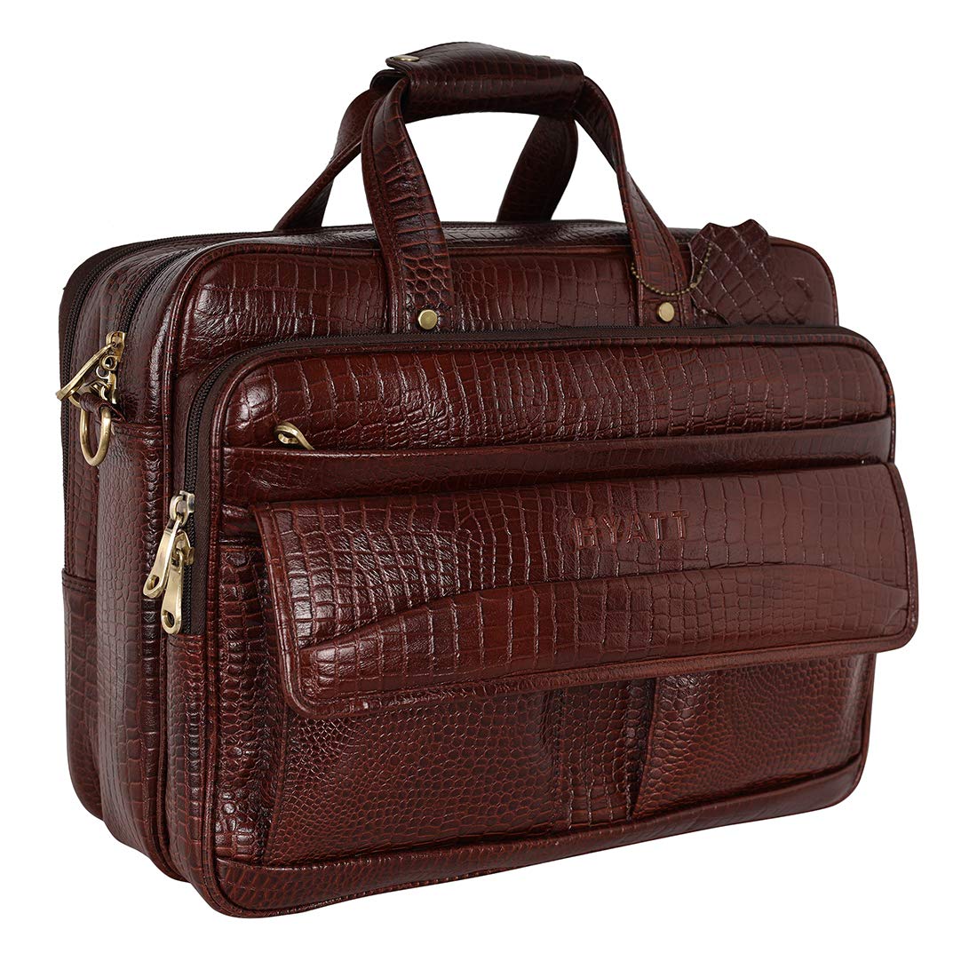 HYATT Mens Briefcase (Brown) (B08PG2YWZ2) Amazon Price History, Amazon Price Tracker