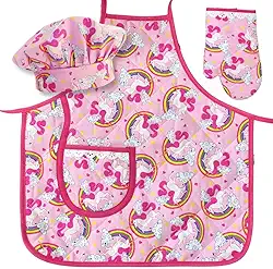 Avental Infantil de Cozinha com Touca e Luva