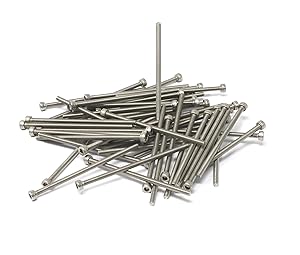 iexcell 50 Pcs M3 x 65mm Thread Pitch 0.5 mm Stainless Steel 304 Hex Socket Head Cap Screws Bolts Kit