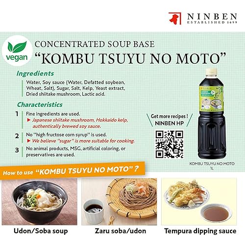 Miniatura 4 de [NINBEN] Kombu Tsuyu | Base de sopa concentrada vegana japonesa de hokkaido 3 veces | Sin conservantes | Producto de Japón (33.8 fl oz/33.8 fl oz)