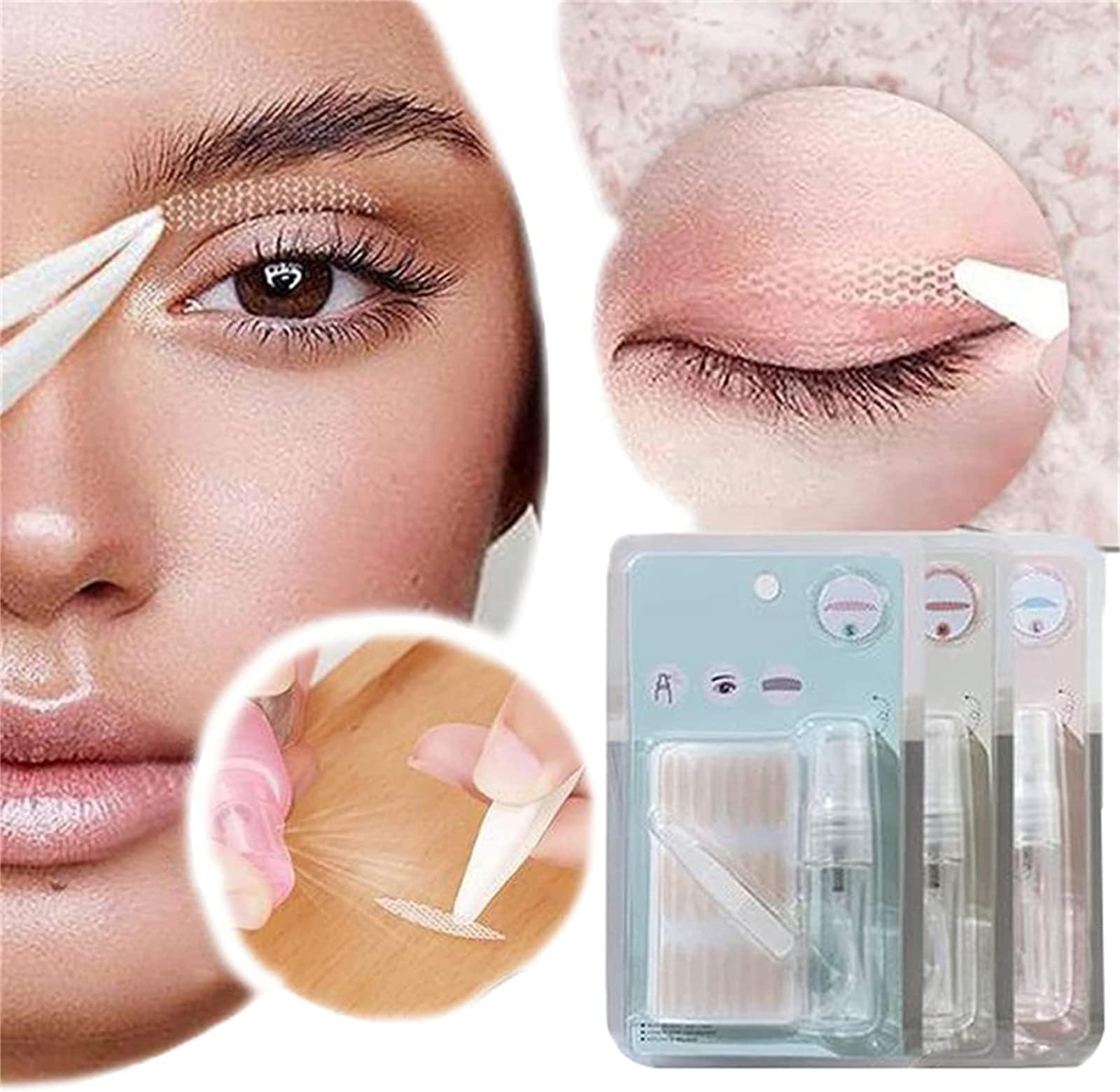 240Pcs Invisible Eye-Lifting by Sticked,Double Eyelid Tape Stickers,Eye Lid Lifters Tape Invisible Instant Eye Lift Strips for Hooded,Droopy,Uneven,Mono-Eyelid Eyes (L)
