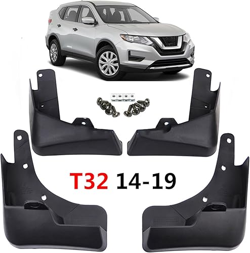 Miniatura 2 de Para Nissan X-Trail Rouge T32 2014-2019, juego de aletas de barro moldeadas para coche, guardabarros guardabarros