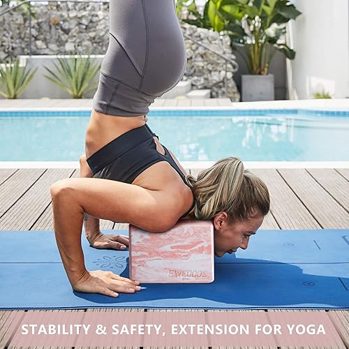 Miniatura 7 de Ewedoos Bloques de yoga 2 unidades de bloques de yoga ecológicos de alta densidad antideslizantes juego de bloques de yoga para yoga pilates