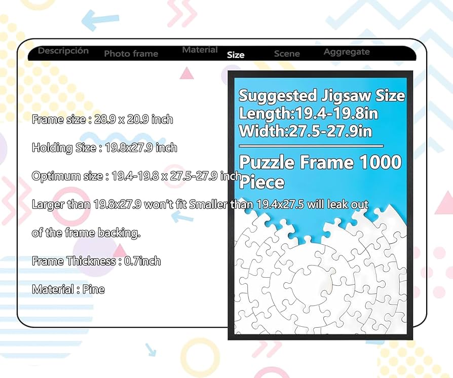Amazon | ジグソーパズル 1000ピース フレーム付き 20 x 27