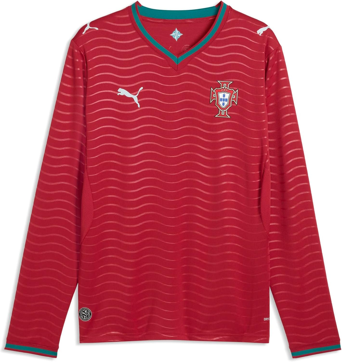 PUMA Mens Fpf Home Crew Neck Long Sleeve Replica Jersey Casual - Red