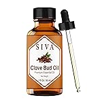 Siva Clove Bud Essential Oil - 1 Fl Oz - 100% Natural Clove Bud Oil - for Diffuser, Face, Skin Care, Aromatherapy, Hair Care, Scalp and Body Massage - with Dropper