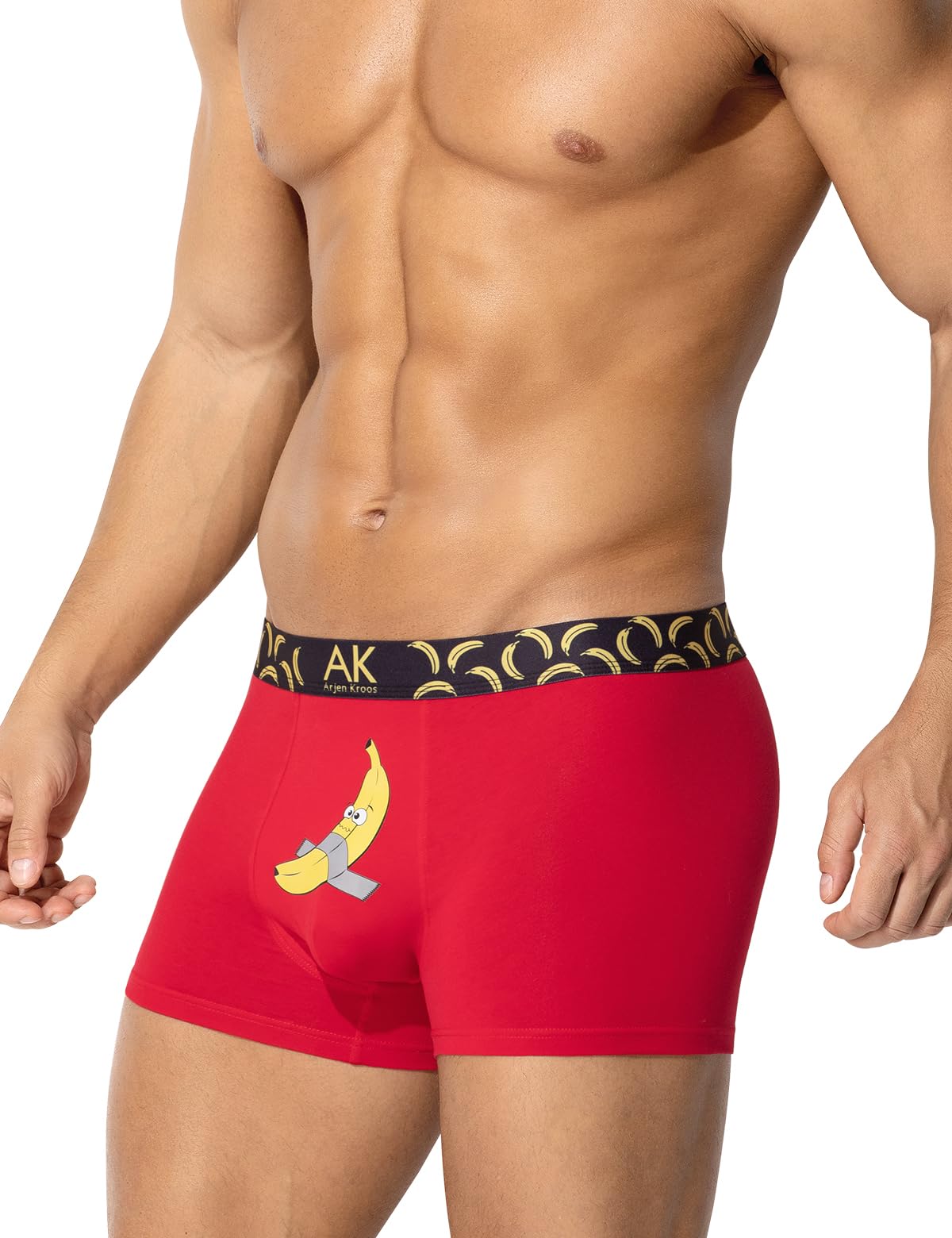 Men's Valentines Funny Novelty Underwear Trunks Sexy Cotton Boxer Briefs for Men 1 Pack